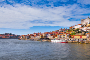 Fototapeta na wymiar Porto city landscape. Douro river, Portugal