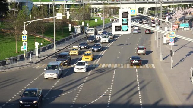 Moscow downtown traffic