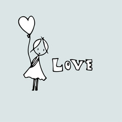 LOVE Happy Valentines day card