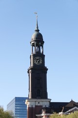 Fototapeta na wymiar St. Michael's Church – Hamburg – Germany 