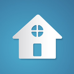 House designed in paper art style.