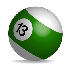 Pool balls or Snooker balls isolated on a white background