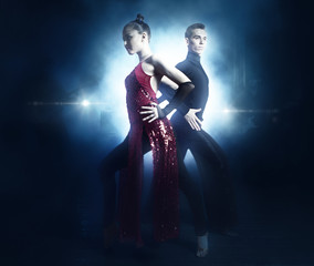 Pair of dancers dancing ballroom © Andrey Burmakin