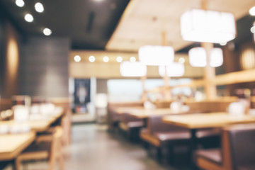 abstract blurred cafe restaurant with bokeh lights defocused background