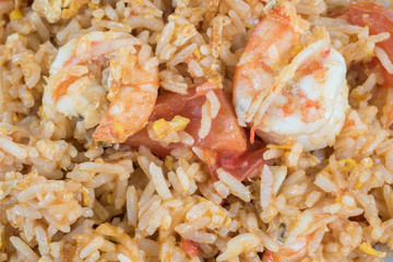 Fried rice with shrimp.