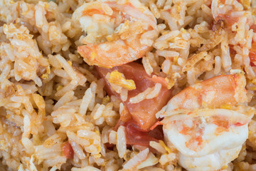 Fried rice with shrimp.