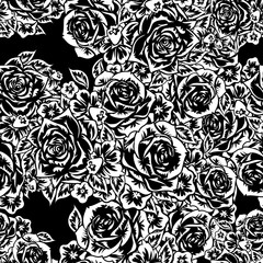 bouquet of flowers monochrome 