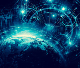 Obraz premium Earth from Space. Best Internet Concept of global business from concepts series. Elements of this image furnished by NASA. 3D illustration