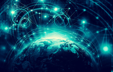 Earth from Space. Best Internet Concept of global business from concepts series. Elements of this image furnished by NASA. 3D illustration