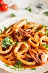 Salad with calamari and octopus