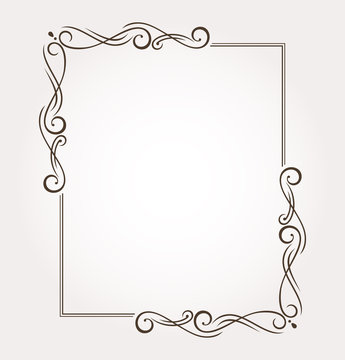 Fancy frame and page decoration. Vector illustration
