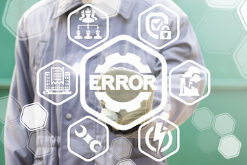 Error 404 Warning Industry Dangerous Problem. Industrial Information Technology concept....