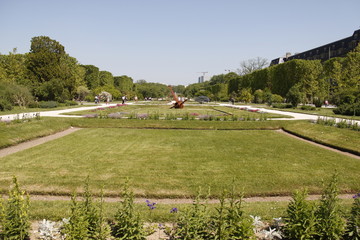 Fototapeta premium Pelouse du jardin des Plantes en été à Paris