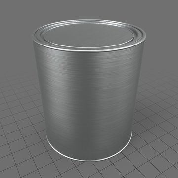 Closed paint tin can