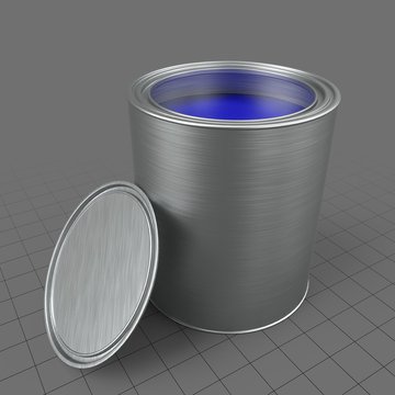 Open paint tin can