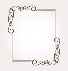 Fancy frame and page decoration. Vector illustration