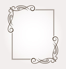 Fancy frame and page decoration. Vector illustration