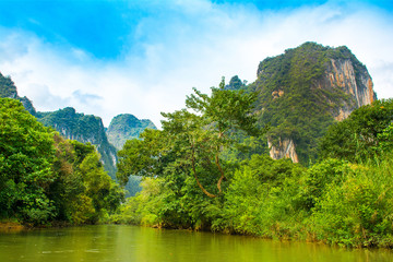 Tropical landscape of a jungle in Thailand