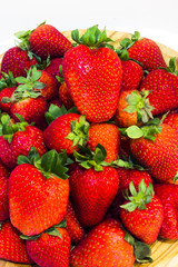 Group of tasty fresh strawberries