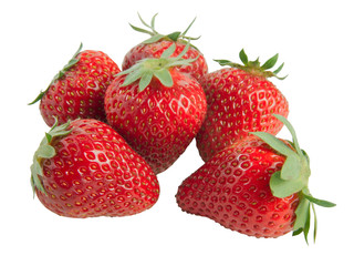 Fresh ripe juicy strawberry isolated on white background