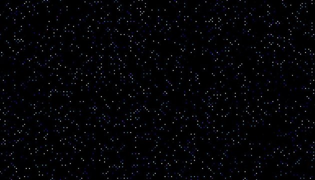 Shimmering stars in the black night sky. Seamless loop abstract motion background. Gleaming of blurred lights on black background.