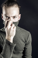 Young ginger man studio portrait