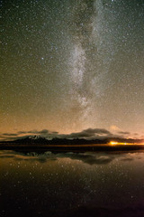 Vía lactea sobre cordillera blanca