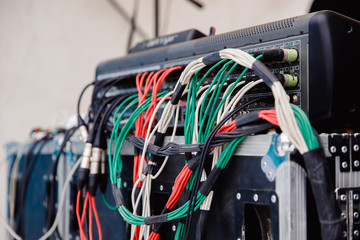 wire equipment for connecting sound, light equipment, concerts