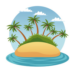 Beach and summer cartoon elements vector illustration graphic design