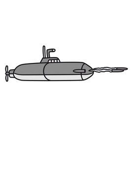 recommend clip art: torpedo schießen abschuss marine u-boot schwimmen tauchen unterwasser schiff boot matrose kapitän clipart cartoon comic meer
