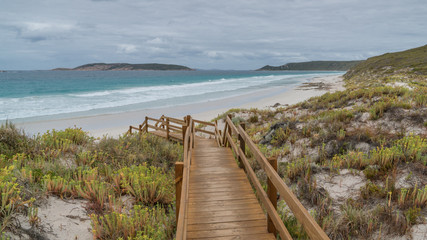 Picnic Beach close to Esperance on an overcast day, Western Australia