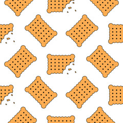 Seamless cookie pattern vector. Purple plum background.