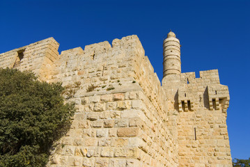 Citadel wall fragment, Tower of David. Jerusalem, Israel