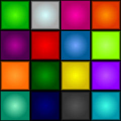 Seamless pattern - colorful cubes. Retro dance platform. Palette of colors. Vector.