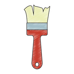 Paint brush construction vector illustration graphic design