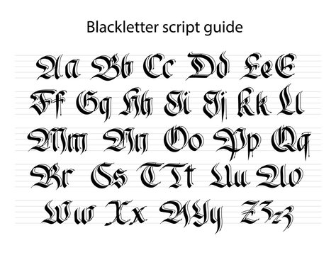 Calligraphy practise guide.