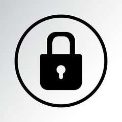 Padlock icon. Vector illustration