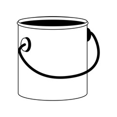 Construction paint bucket vector illustration graphic design