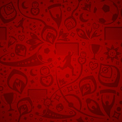red soccer background