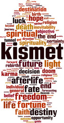 Obraz premium Kismet word cloud
