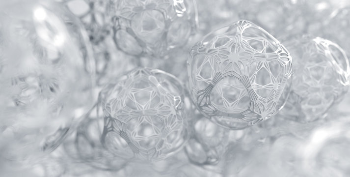 Abstrakte Metallobjekte 3d Hintergrund