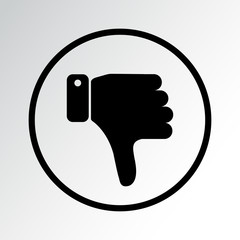 Thumb down icon. Vector illustration