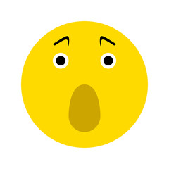 Frightened smiley icon