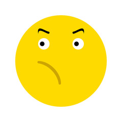 Frustrated smiley face icon