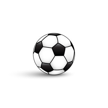 Realistic football ball. Vector soccer ball isolated on white background.