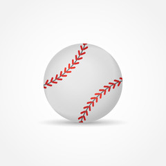 Baseball isolated on white background. Ball vector illustration.