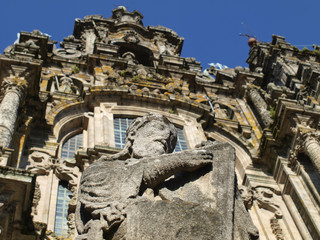Fototapeta premium Front of Santiago de Compostela Cathedral