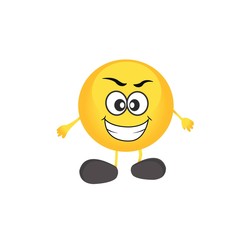 cute emoticon smiley. vector illustration
