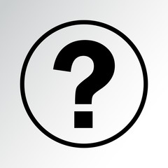 Help icon. Question mark. Vector illustration