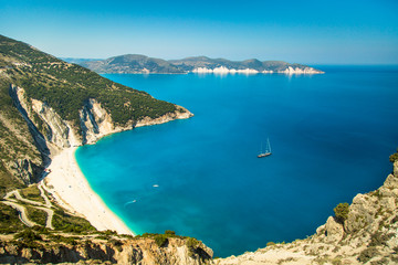 Obraz premium Myrtos bay and beach on Kefalonia island, Greece.